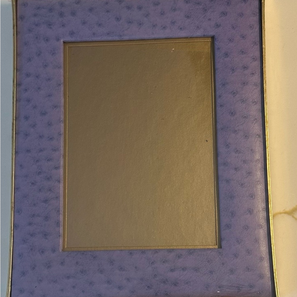 Purple Ostrich Leather Picture Frame